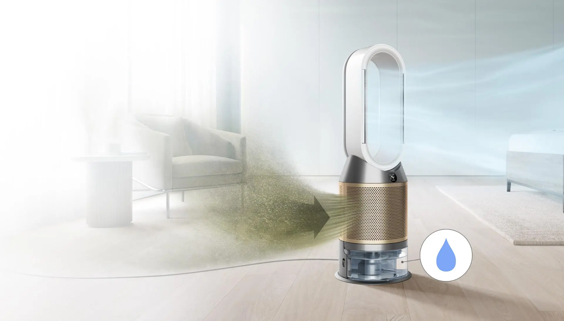 Oczyszczacz powietrza i wentylator z funkcją nawilżania Dyson Purifier Humidify + Cool Autoreact PH3A